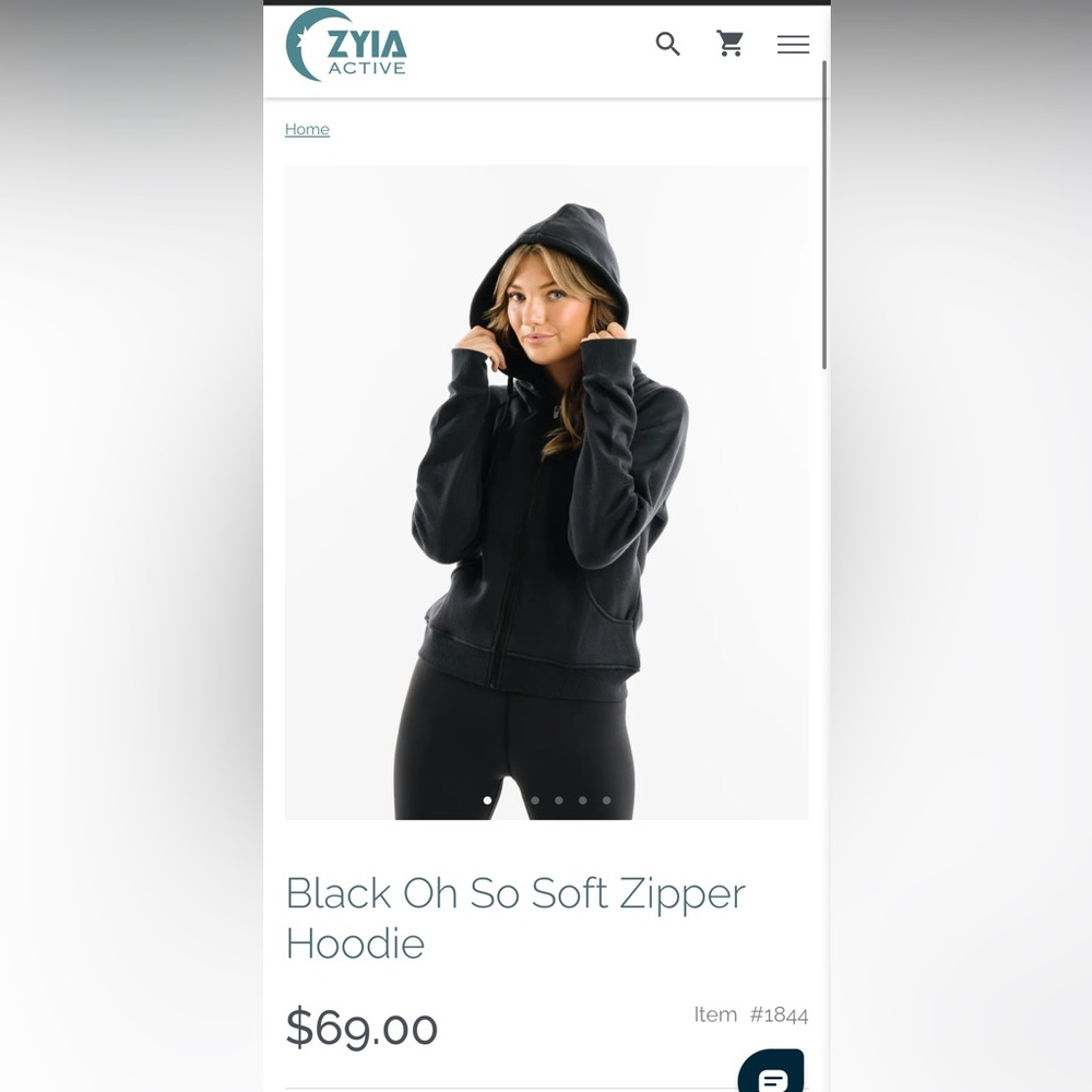 ZYIA Black Oh So Soft Hoodie